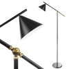 Stehlampe mit verstellbarem Arm | Stilvolle Lampe mit E27-Gewinde | DYT-163-SCHWARZ