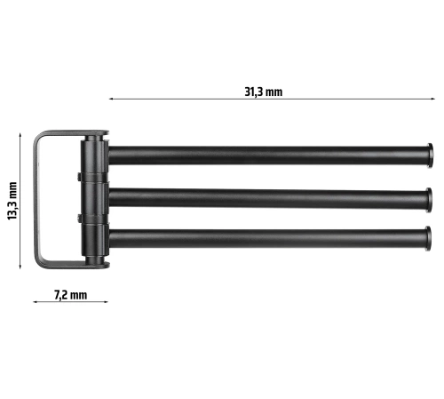 Handtuchhalter für Badezimmer | 3 schwenkbare Arme | BTS-R003-B
