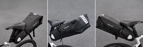 Fahrradtasche wasserdicht | 10 l | Bikepacking-Satteltasche mit Reflektoren | unter dem Sattel | BCB-004