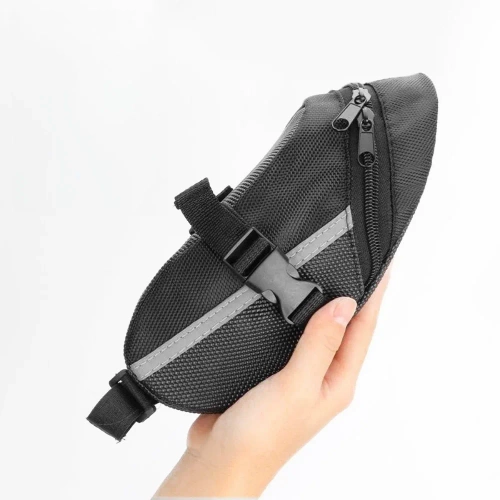 Wasserdichte Fahrradtasche aus strapazierfähigem 600D-Material | Leichte, aerodynamische Satteltasche mit Reflektoren | 600DCWBW-208