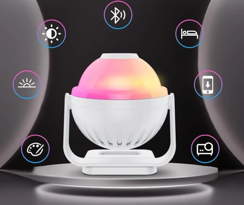 LED-Sternenprojektor | Nachtlicht mit RGB-Farbwechsel und integriertem Lautsprecher | XTY01-white