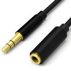 Klinkenstecker-Verlängerung | vergoldete Anschlüsse und Stecker | HQ-Qualität | AFB-2-2M-Schwarz