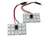 RGB-LED-Panel-Kit | 2 LED-Panels 12 SMD 5050 RGB | Farbfernbedienung | C5W- und W5W-Adapter