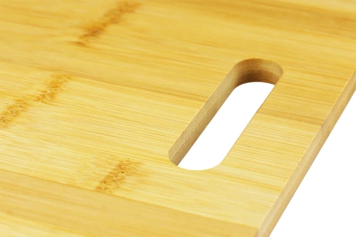 Schneidebrett aus Bambus | robuste Ausführung mit Griff | QCB-2822