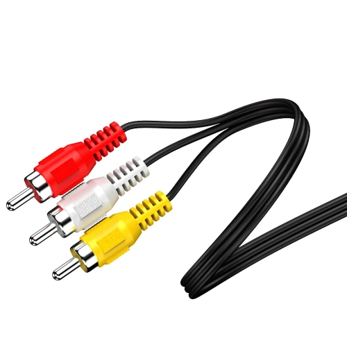  Audio-Video-Kabel Miniklinke 3,5 mm TRRS | 3× Cinch 1,5 m – AV-Kabel für TV, Beamer, Heimkino | AV-C1.5M-B