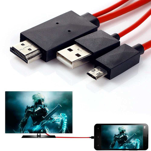 Adapter Micro-USB 11pin - HDMI | MHL | FullHD 1080p | 1,8m | HTM-2M