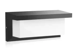 LED-Gartenwandleuchte mit integriertem Bewegungs- und Dämmerungssensor | 12 W, 1.200 lm, IP65 | TYD-S18W-B