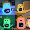 LED-Kinderwecker mit Nachtlicht und weißem Rauschen – Farbiges Licht, Alarm, Sonnenaufgangssimulation | Nachtlicht mit eingebautem Akku | JL-822