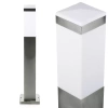 Gartenstandlampe, quadratischer Pfosten für E27-Glühlampe | 230V Stromversorgung, Edelstahl | Inox, 65cm | LLF-65CM