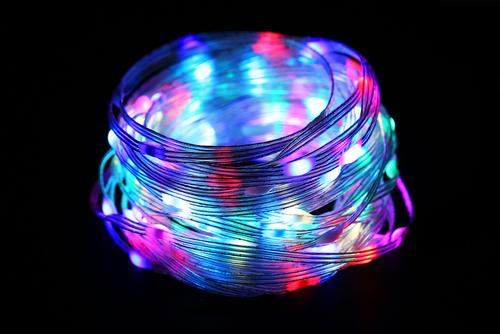 LED-Band WS2812B RGBIC 5 m | Neon, Lichterkette | Fernbedienung IR, Bluetooth, IP65, USB | ASF-RGB-5M