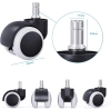Bürostuhlrollen | Set 5 Stück | für Möbel und Drehstuhl | WXL-D50MM-5PCS