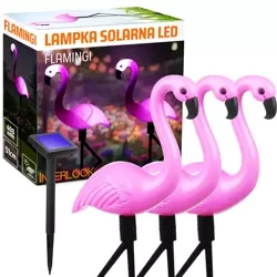 Garten Solar-LED-Laterne Flamingos 3er Set | 51cm, 600mAh | BRD-3IN1