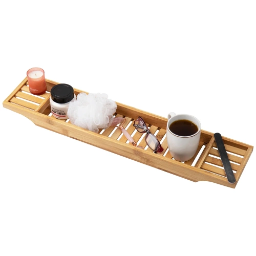 Bambus Badewannenregal | Aufsatz | Badezimmer Organizer | Home Spa | BBR-683