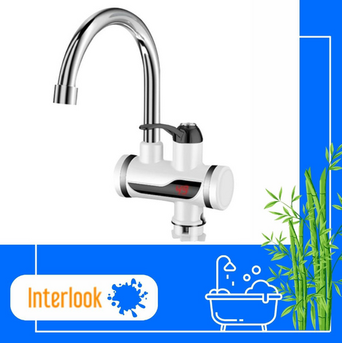 Elektrischer Wasserhahn | Durchlauferhitzer, schwenkbarer Auslauf | weiß | RY-008