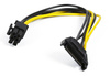 Riser 009S Gold | Hochwertiger PCI-E Riser | Grafikkartenerweiterung Adapterkarte mit Stromversorgung USB 3.0-Kabe und 6PIN SATA Stromkabel