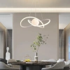 Hängende LED-Lampe | Stilvolle Lampe mit 3D-Mond | RLT-60CM-72W-W