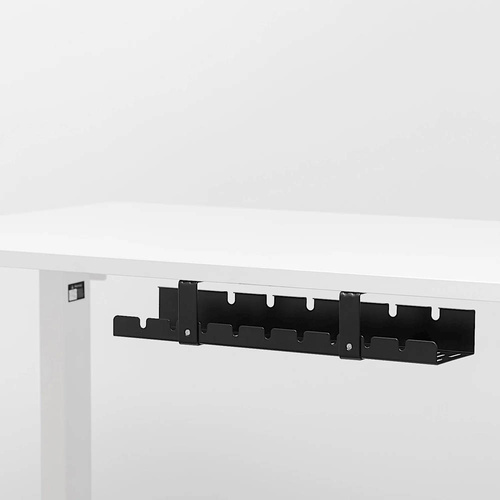 Kabel-Organizer zur Schreibtisch-Montage 50 cm | Korb, Führung, Halterung | schwarz | CWT-O1