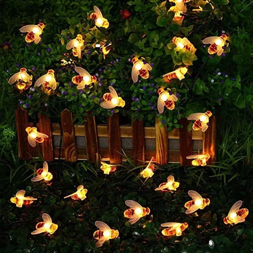 Solar LED-Girlande Bienen 20 LED Gartenlampe 5m | BEE-20LED-5M