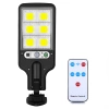 Solar-Gartenleuchte mit Dämmerungs- und Bewegungssensor | IP65, 72 COB LED-Lampen, IR-Fernbedienung | LD-616B-72COB