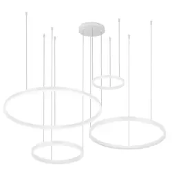 LED-Pendelleuchte | mehrteilig, modern, 136 W | weiß | RLK-C04-136W-W