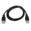 USB-Verlängerungskabel | Stecker männlich + weiblich | 1,5 Meter | EU2.0-1.5M-Schwarz
