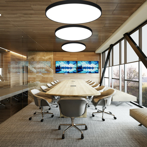 LED-Pendelleuchte | 100 W | rund geschlossen | Aluminium | CCD flimmerfrei | Ø 100x6 cm | LPL-005