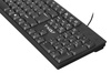 Flache kabelgebundene Tastatur mit Ziffernblock, flache Tasten, für das Büro, leise | T15