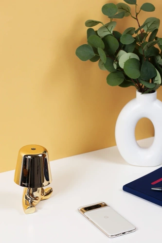 Moderne Tischleuchte mit Touch-Bedienung | Nachttischlampe mit integriertem Akku | gold | HJA23-B-GOLD