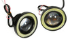 LED640 | 2-tlg. - Nebelscheinwerfer-Set mit eingebauten Angel Eyes LED DRL-Ringen | Tagfahrlicht | rund ø 64 mm