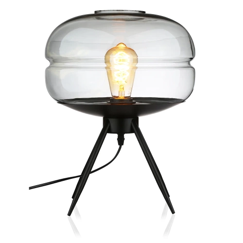 Stilvolle Nachttischlampe mit Glaslampenschirm | Moderne Glas-Tischlampe | BH-233-TS