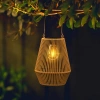 Kabellose Solarlampe | Gartenlampe mit Halterung | JX21-Bambus