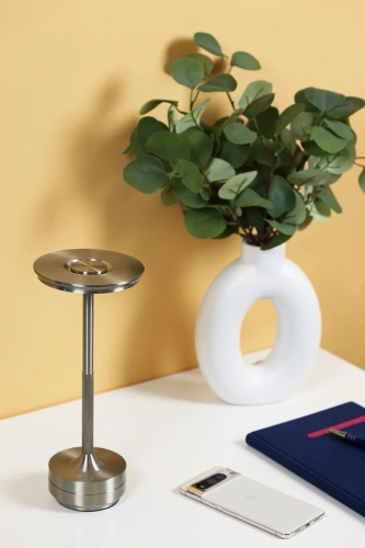 LED-Tischleuchte mit drei Lichtfarben | integrierter Akku | grau | HJA-25-GREY