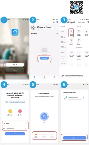 Intelligente WLAN-Steckdose | Kompatibel mit Google Assistant und Amazon Alexa | Steuerung über Smart Life oder Tuya Smart | Typ Schuko | Wattmeter, Zeitschaltuhr | SM-P16