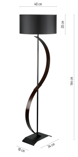Schwarze Stehleuchte | Moderne Beleuchtung | Metall Stehlampe | DYT-L400-BLACK