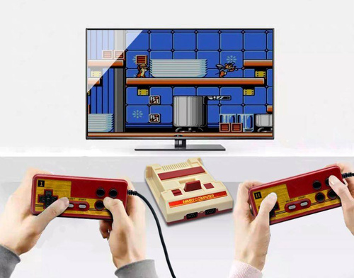 Retro-Spielkonsole | 132 Spiele 8-bit | FC Compact Vintage RS35