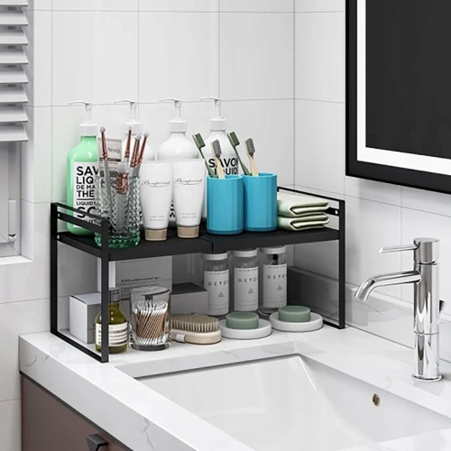 Badezimmerregal für Kosmetika | Metallständer für Küche | Gewürzregal | freistehendes Regal | MSK-L30CM-B