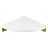 Eckregal für Badezimmer | Marmorablage für Kosmetik | weiß | TBD-211-WHITE-MRBL