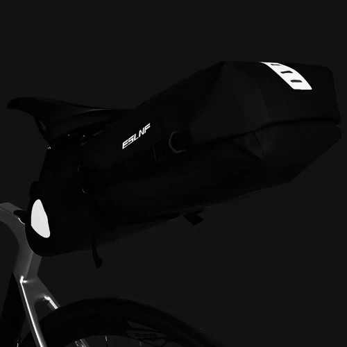 Wasserdichte Fahrradtasche 10L | Bikepacking Tasche mit Reflektoren | Untersitztasche | BCB-004