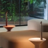 Tischlampe 33,5 cm | Kabellose Nachttischlampe mit eingebautem Akku | Lampe mit Touch-Steuerung | HMS-355-GREY