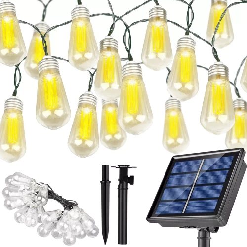Solar LED Lichterkette, Gartenleuchte zum Einstecken | 20 LED-Lampen | 6 Meter | SDC-S20LED-6M