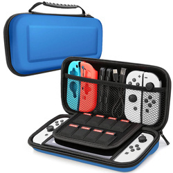 Verstärkte Hülle für Nintendo Switch Konsole | Tasche mit Netz, Fächern für 10 Kartuschen | XJ-098