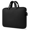 Laptoptasche aus Neopren | geeignet für 15,6 Zoll, mit Tragegriffen, zwei Seitentaschen | schwarz | BR04