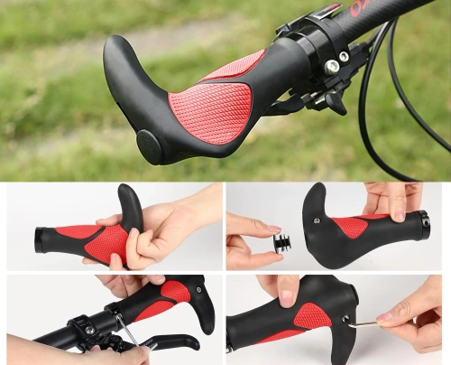 Ergonomische Fahrradgriffe | Rutschfeste TPR-Gummigriffe | BHD-233