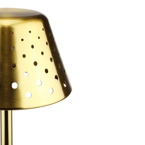 Tischlampe mit eingebautem Akku | Nachtlicht mit drei Leuchtfarben | Stimmungsvolle Lampe für Hotel, Restaurant | HJA15-GOLD