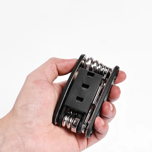 Fahrrad-Multitool 16-in-1 | Reparaturset mit Zubehör für Schlauch- und Reifenreparatur | XBGJ-Multi