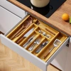 Besteck-Organizer | Schubladeneinsatz aus Bambus mit 8 Fächern | KBT-G844