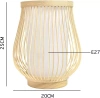 Stehlampe Nachtlicht 25cm, Bambus, Gewinde E27 | DLM-P240