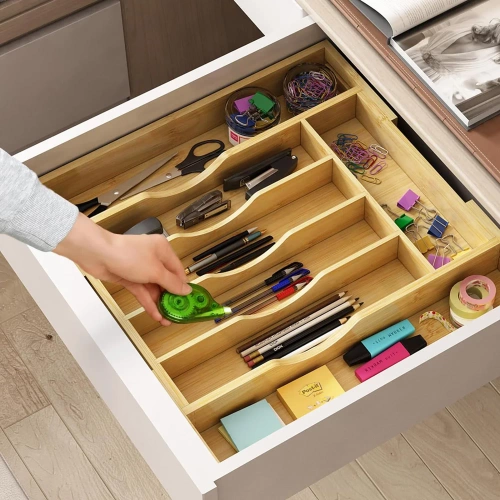 Ausklappbarer Bambusbesteck-Organizer | RSD-768