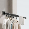 Klappbarer Kleiderständer | Faltbarer Wäscheständer | Wandhakenleiste | LYJ-S30-GREY