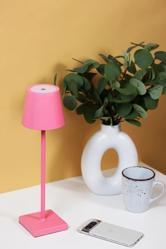 Tischlampe mit integriertem Akku | Berührungsempfindliche Nachttischlampe | HJA28-PINK-1